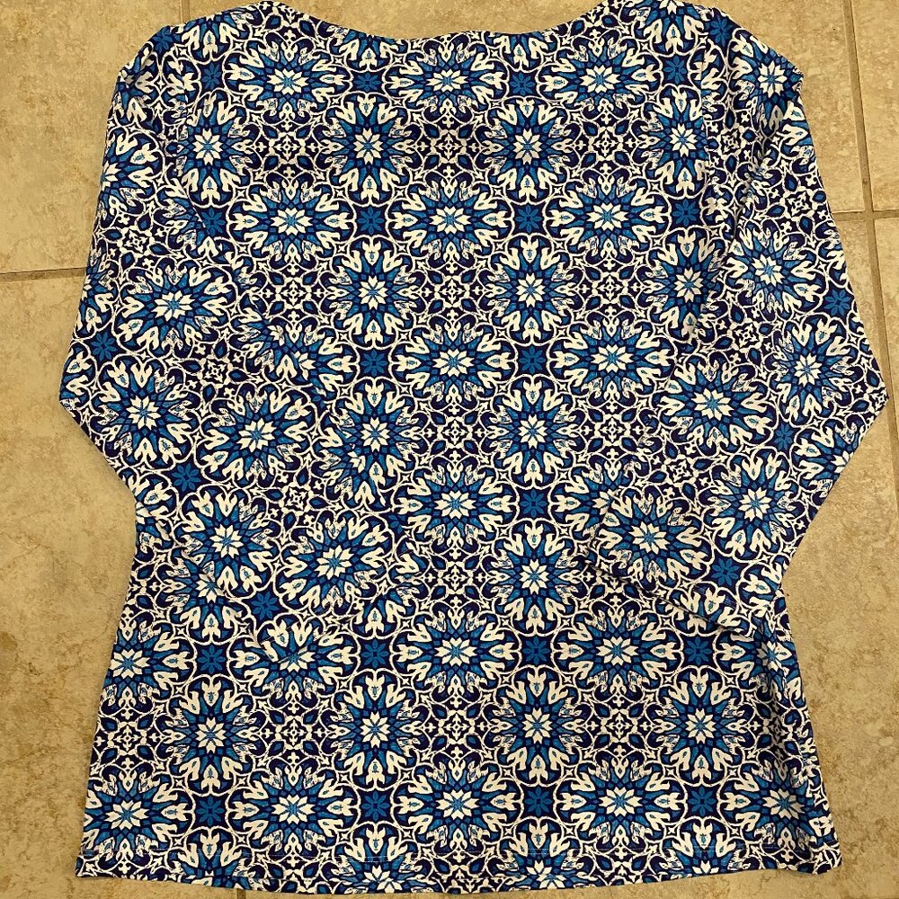 Blue Patterned Top - image 2